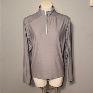 Johnnie-O men’s 1/4 performance 1/4 zip pullover shirt. Small. Cool grey.